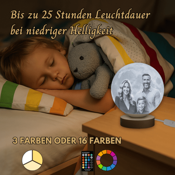 25 Stunden Personalisierte Mondlampe - Kabelversion 25 Stunden Personalisierte Mondlampe - Kabelversion