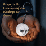 Firmenlogo Personalisierte Mondlampe - Weihnachtsanhänger Schlüsselanhänger