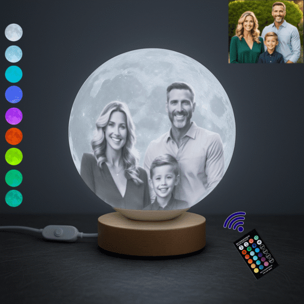 Personalisierte Mondlampe – Kabelversion Personalisierte Mondlampe - Kabelversion