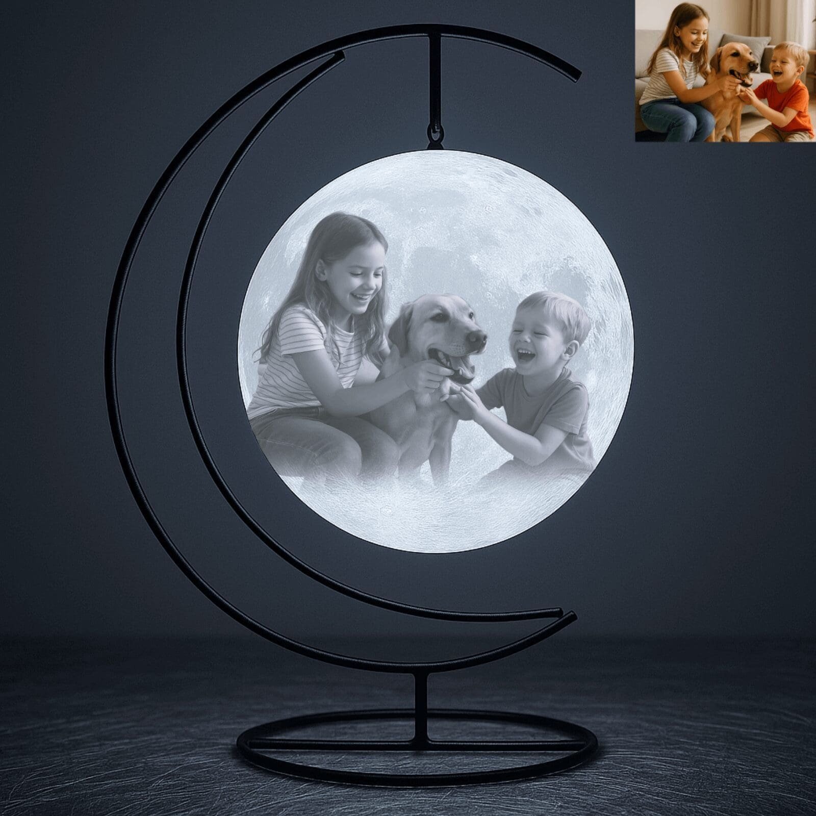 Personalisierte Mondlampe - Wandhalterung