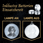 Inklusive Batterien Personalisierte Mondlampe - Weihnachtsanhänger Schlüsselanhänger