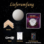 Lieferumfang Personalisierte Mondlampe - Standard