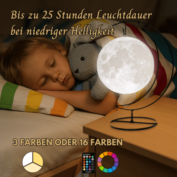 Personalisierte Mondlampe - Wandhalterung (3) Personalisierte Mondlampe - Wandhalterung