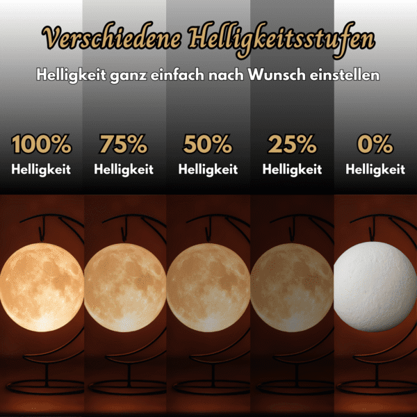 Personalisierte Mondlampe - Wandhalterung (4) Personalisierte Mondlampe - Wandhalterung