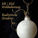 Realistische Struktur Personalisierte Mondlampe - Weihnachtsanhänger Schlüsselanhänger
