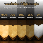 Verschiedene Helligkeitsstufen Personalisierte Mondlampe - Herz