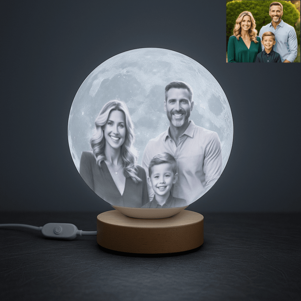 Personalisierte Mondlampe – Kabelversion